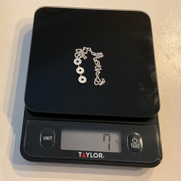 TIFFANY & CO. Vintage 1837 Sterling (925) Three Disc Drop Pendant Neckla… - Picture 8 of 9